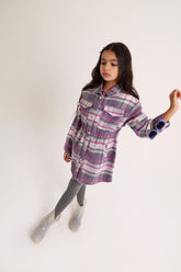 Classy Wool Purple Dress